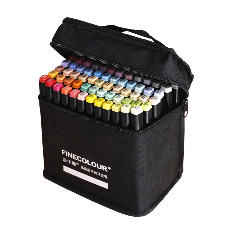 Arabisch Patois Twisted Wholesale Finecolour EF102 24/36/48/60/72 colours hot sales alcohol based  brush sketch art marker pen set with canvas bag From m.alibaba.com
