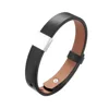 Black genuine leather + Steel Bead