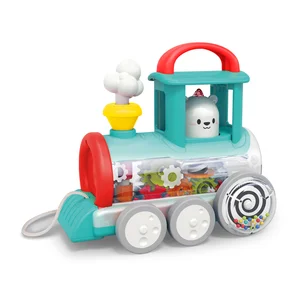 EPT Baby Kids Intelligence Toys Cute Cartoon Train Push Alone Train Toys for Kids for Gifts