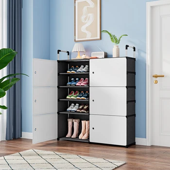Wholesale Multi-layer Cheap Full-enclosed Shoe Cabinet Sturdy Large-capacity Shoe Cabinet Suitable for Living Room Bedroom