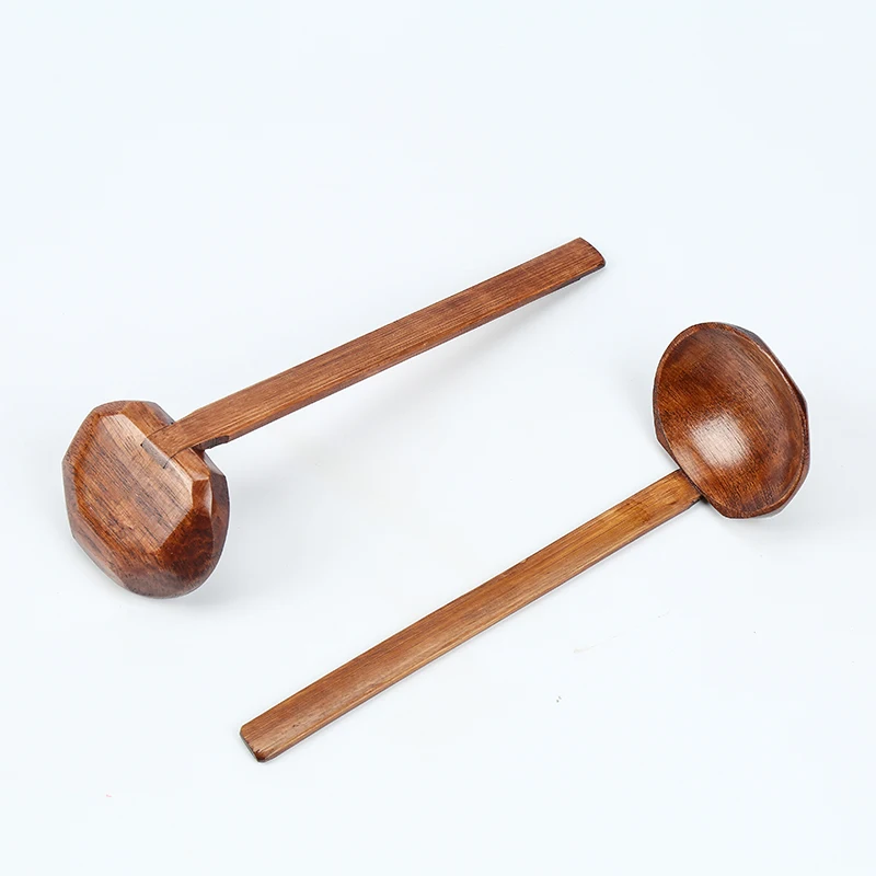 Wholesale Japanese Style Natural Wooden Bamboo Soup Spoon 8 Inch