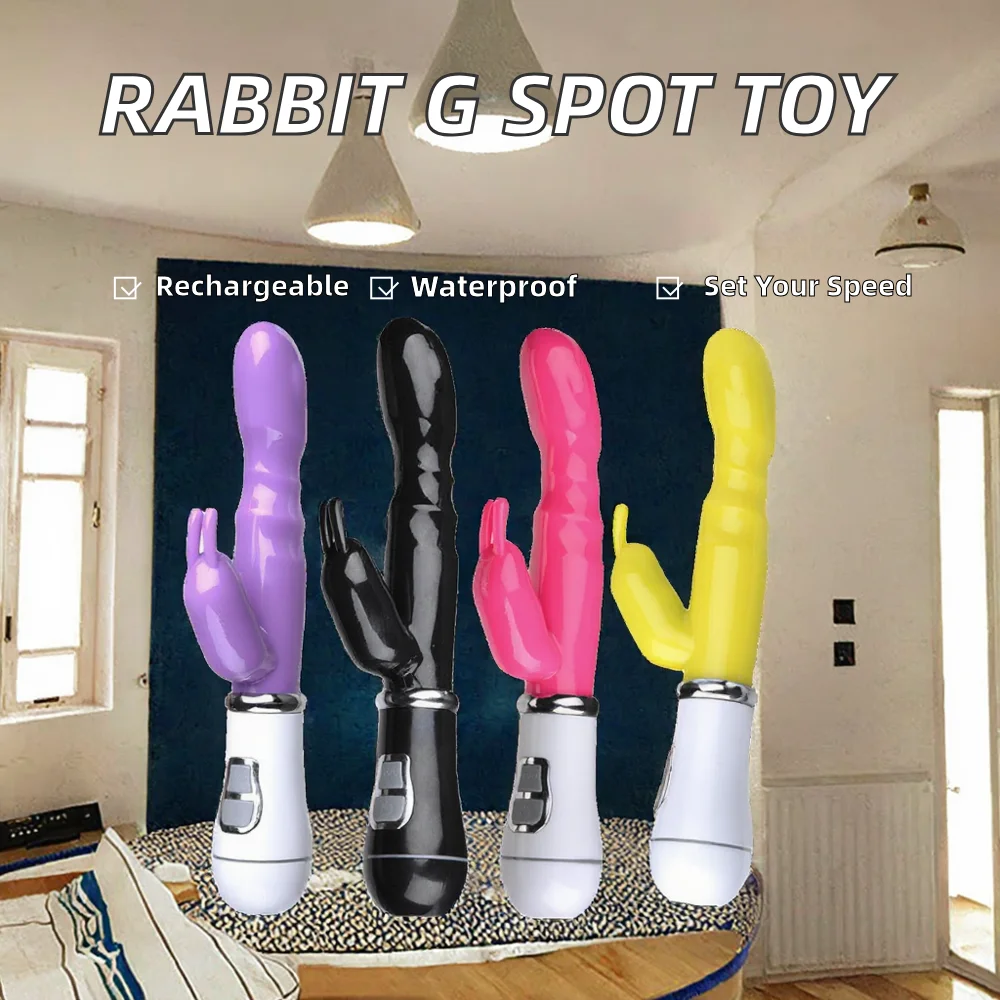 Rabbit Vibrator Dildo G Spot Clit Vibrator with Bunny Ears 12 Vibration Modes Citoralis Stimulator for Women Powerful Rabbit Vibrator Dildo G Spot Clit Vibrator with Bunny Ears 12 Vibration Modes Citoralis Stimulator for Women Powerful