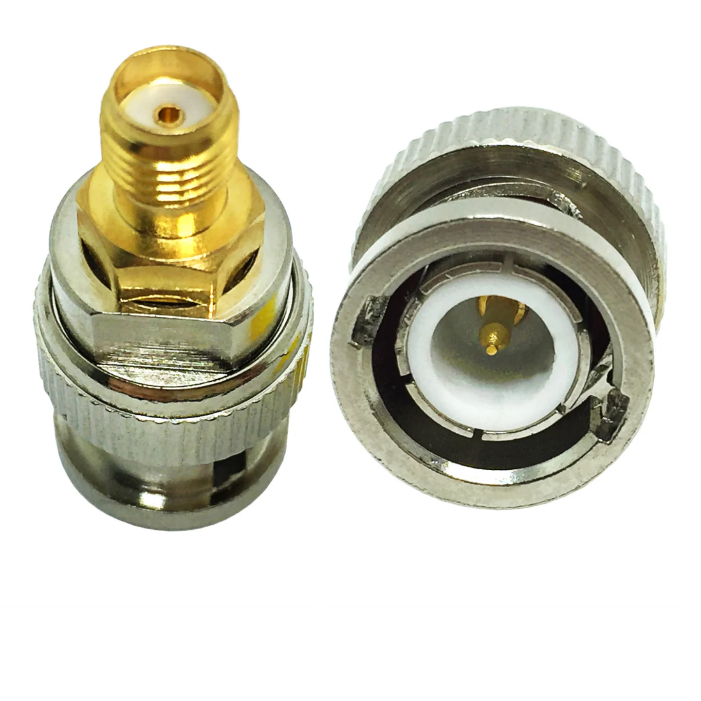 Factory Brass Materia Gold SMA Male Plug to BNC Male Adapter Connector Compatible with RF SDI HD-SDI CCTV Camera for Connectors
