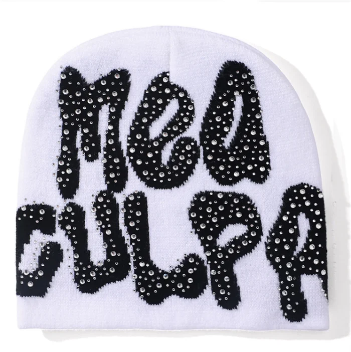 Mea Culpa Y2K Beanie Y2K Westwood Beanie Mea Culpa Westwood Beanie  Streetwear Hat Vintage Retro Design Japanese Wool Gifts for Her 