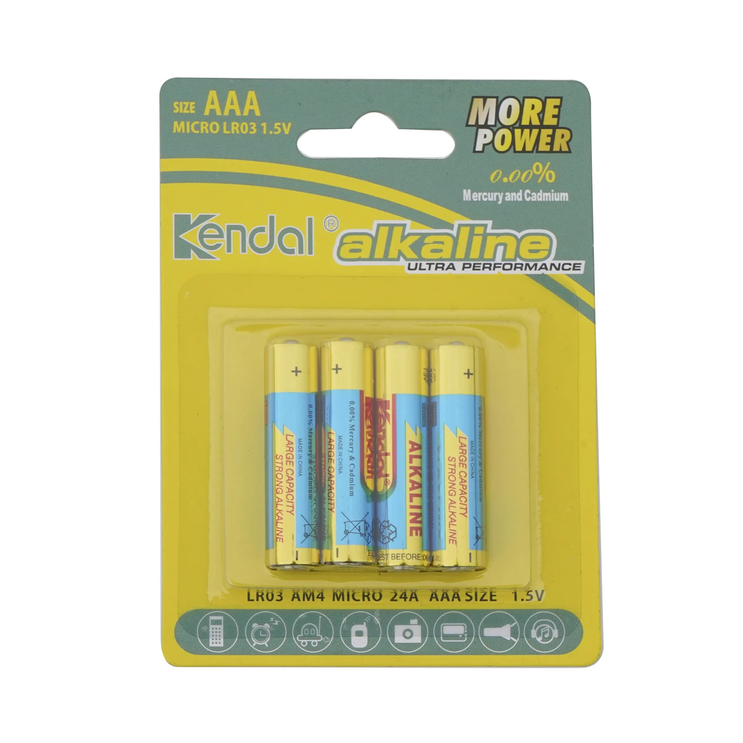 KENDAL Ultra Power Mercury and Cadmium Free Alkaline MN1400 1.5v LR14 C Size Batteries 8 Count 