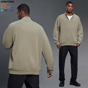 XW-DMT027 Half Zip Custom Pocket Fitness Fashion Wholesale Moisture Wicking Gym Clothing Activewear Pullover Men's Sweatshirts