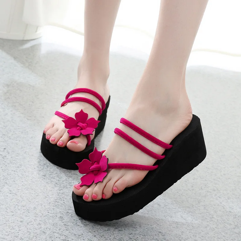 Stepgrace Fashion Sandals Women's High-heeled Platform Beach Slippers ...