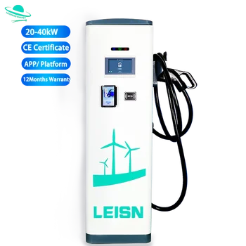 LEISN DC EV Charger Manufacturers 20kw 30kw 40kw Rate Power Ccs2 GBT Ccs Chademo DC Charging Station For EV