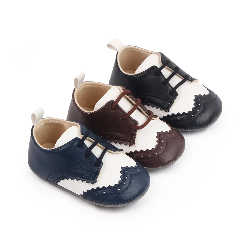 British Design Baby Leather Shoes Spring and Autumn New Soft Bottom Baby Toddler Boy Shoes