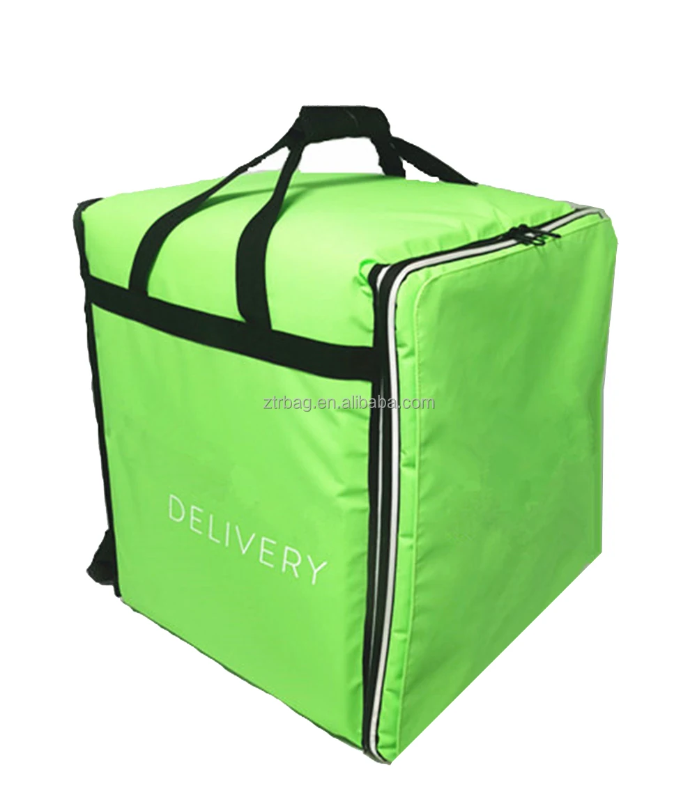 Cherrboll Insulated Food Delivery Bag – Extra Large 22x11x14 Inches, 4 Cup Holders, Waterproof, Commercial Grade