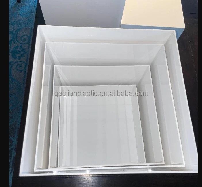 Square Display Racks Square Acrylic Cube Display Racks for Food Presentation