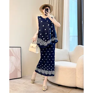 2026 Summer New Generation Women's Casual Suit Size Fat MM High-Grade Temperament Mother Two-Piece Daily Wear Top Long Length