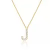 Collana con zirconi lettera j t144710