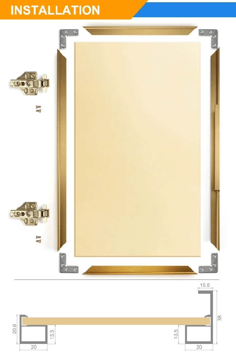 Aluminum Glass Wardrobe Frame Profile for Modern Kitchen Cabinet Doors ...
