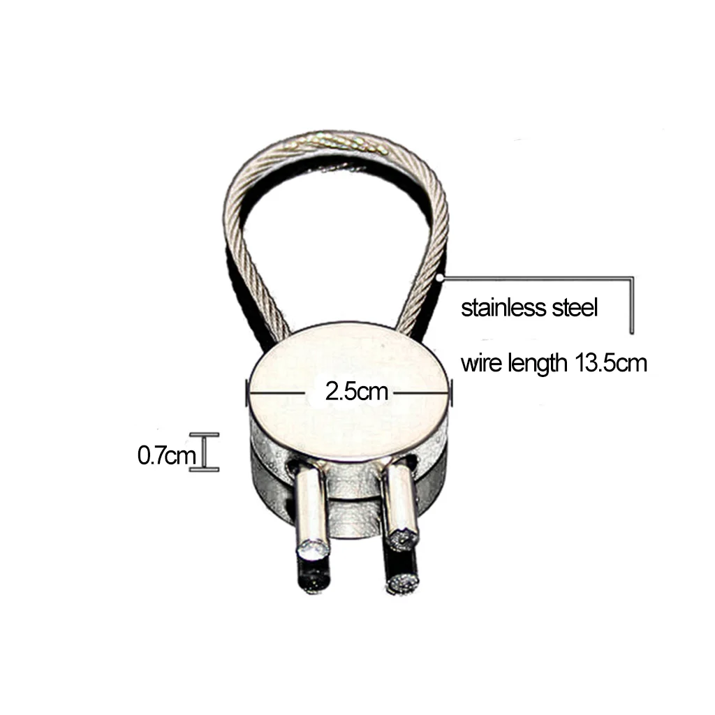 Cheap Custom Multifunctional Hanging Id Key Holder Round Stainless