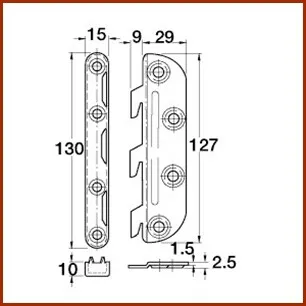 Chinese Factories Manufacturing Custom Bed Rail Stainless Steel Furniture Hardware Metal Bracket Fittings Hinge