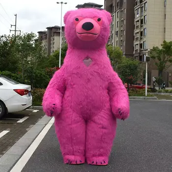 2026 High Quality Size 2m 2.6m 3m custom Pink Color inflatable polar Bear panda mascot costume cosplay adult costume for sale