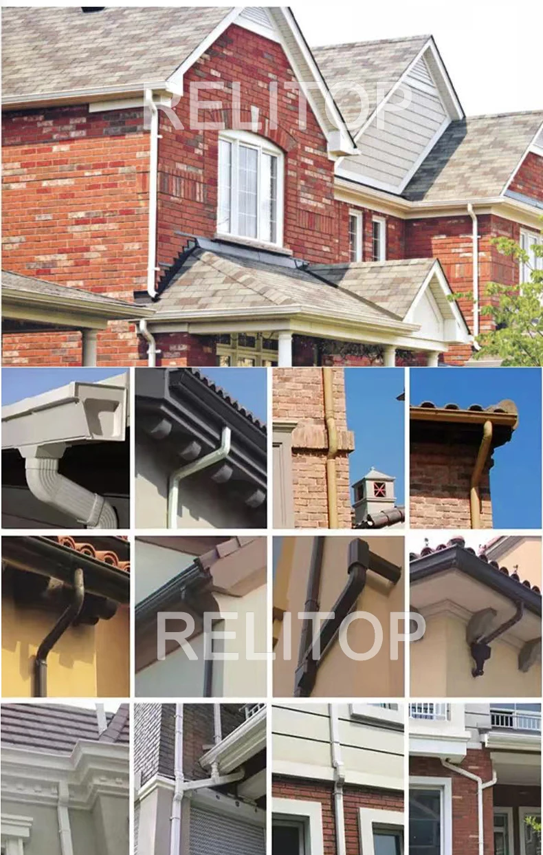 Cheap Vinyl Downspouts and Gutters for Roof Plastic Rain Gutter 5.0inch
