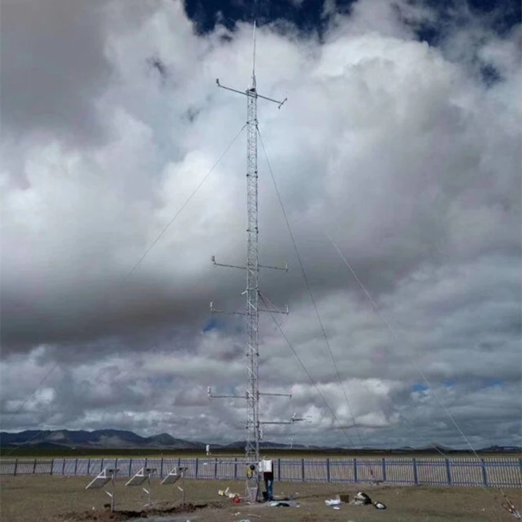 30m GSM Telecom Antenna Communication Telecommunication Lattice Triangle Triangular Guyed Mast Tower