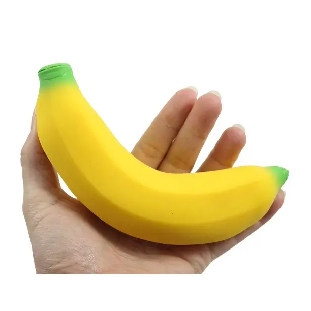 Сжимаемый банановый наполненный песком формовочный сенсорный стресс Сжимаемый Непоседа игрушка для особых потребностей успокаивающий