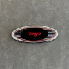 Bandera gris + logo rojo