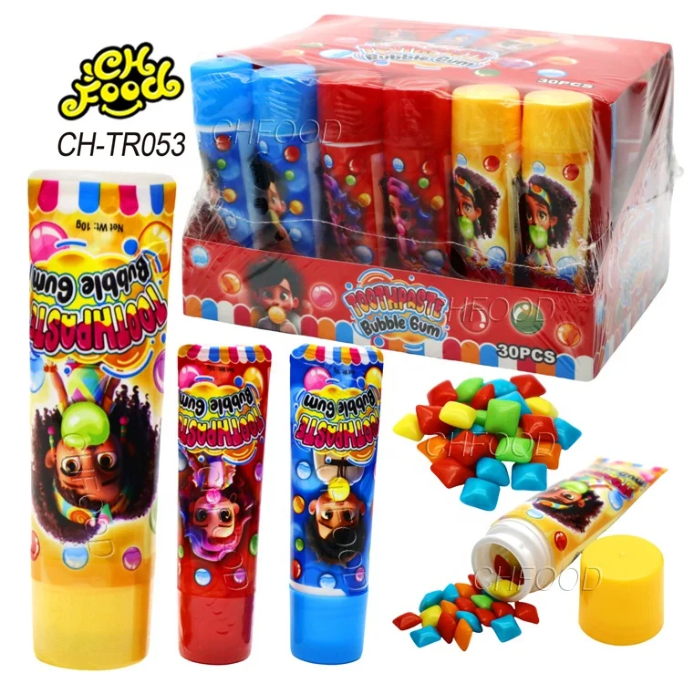 Hot Selling Halal Candy Wholesale Toothpaste Candy Toys Mini Square Chewing Gum for Kids