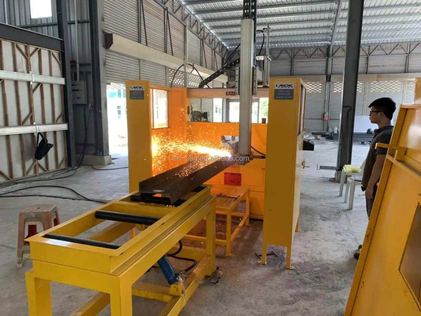 CNC Plasma H Beam Cutting Beveling Machine for Prefabricated Steel Projects