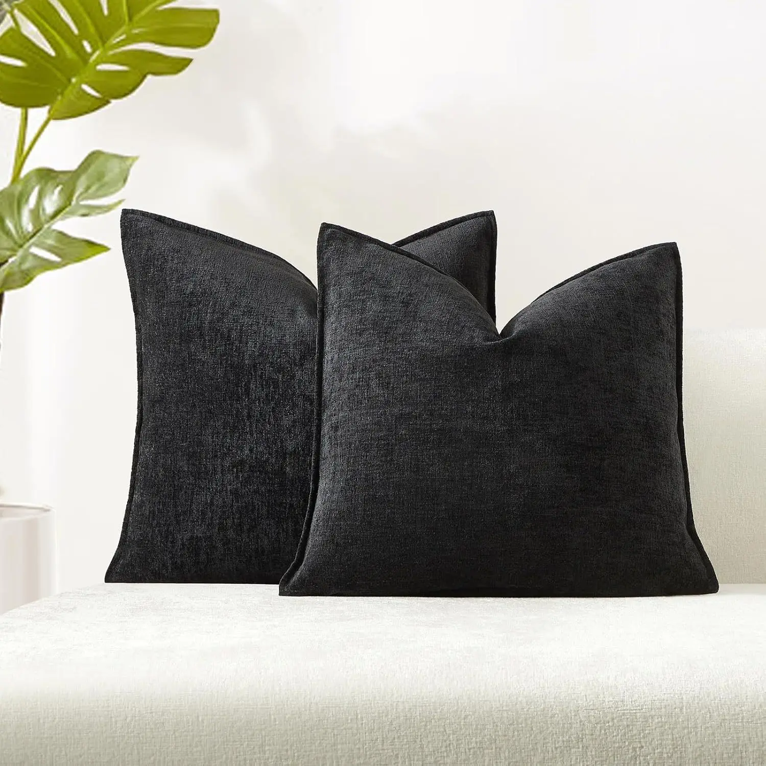 Factory Wholesale High Quality Square Chenille Pillow Cover New Style Home Decorative Plain Color Sofa Cushion details