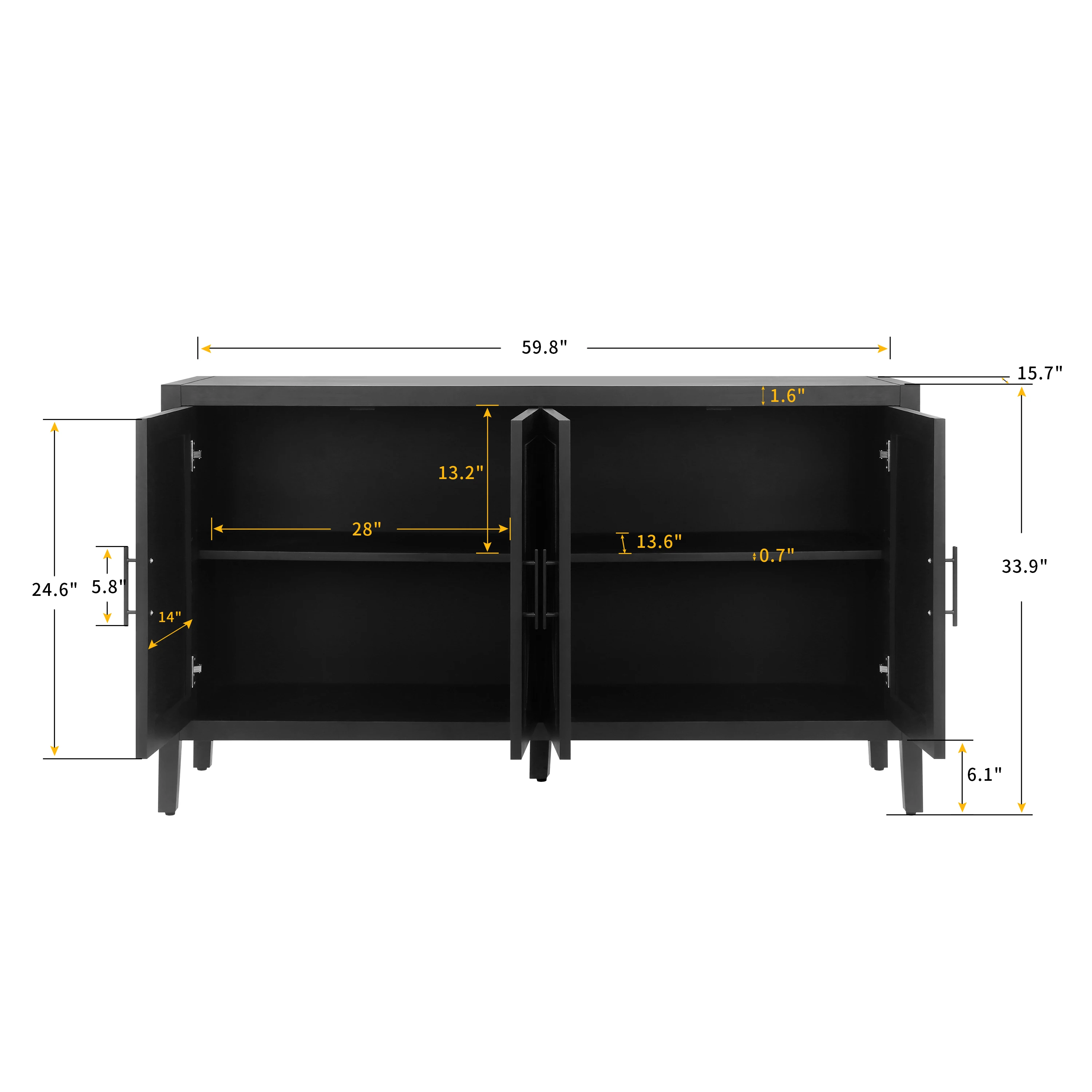 Elvarenae Aubren Four-Door Sideboard — product detail