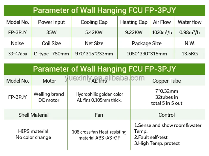 Fan Coil Unit, Wall, 5.42kw - detail 14