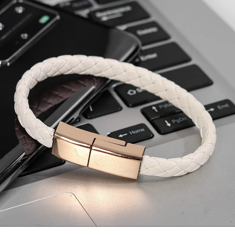 Portable Leather Woven Cable