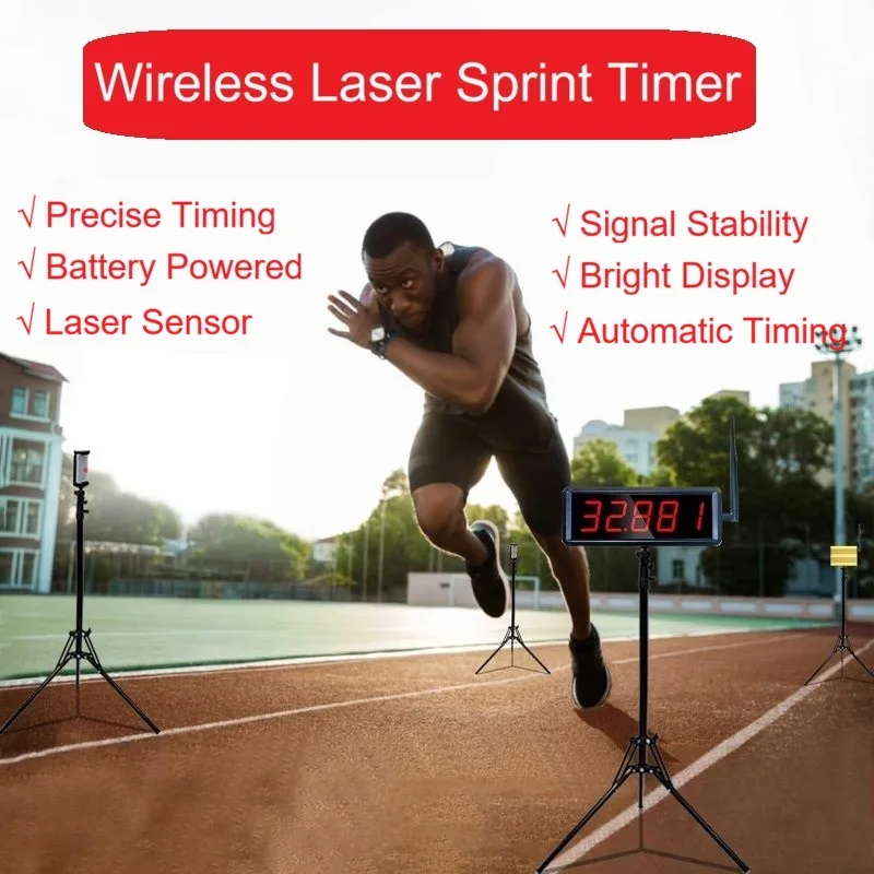 Wireless Laser Timer for Sprints and Racing - Accurate Stopwatch