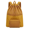 Sac à dos en maille moutarde