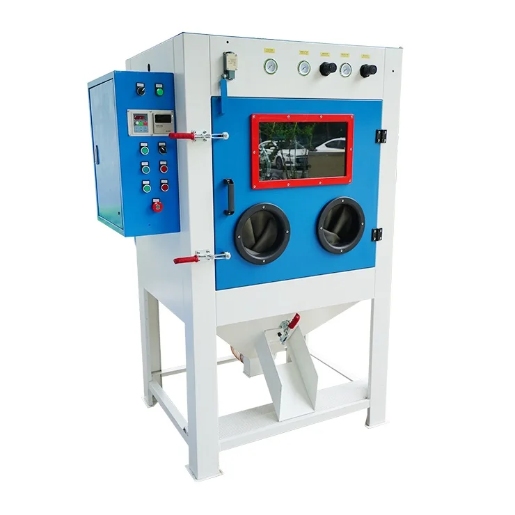 Automatic Tumble Sandblasting Cabinet Machine With Rotary Drum
