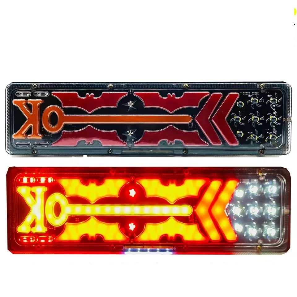 24V Truck Trailer Running Water Steering LED Tail Light 2