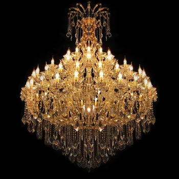 European Luxury Golden large Maria Theresa K9 Candle Crystal Chandeliers