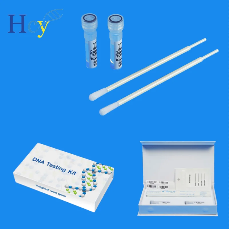 IClean DNA Home Genetic Test Kit Sample Collection Kit Floced Swab Ancestry DNA Test Kit for Humans