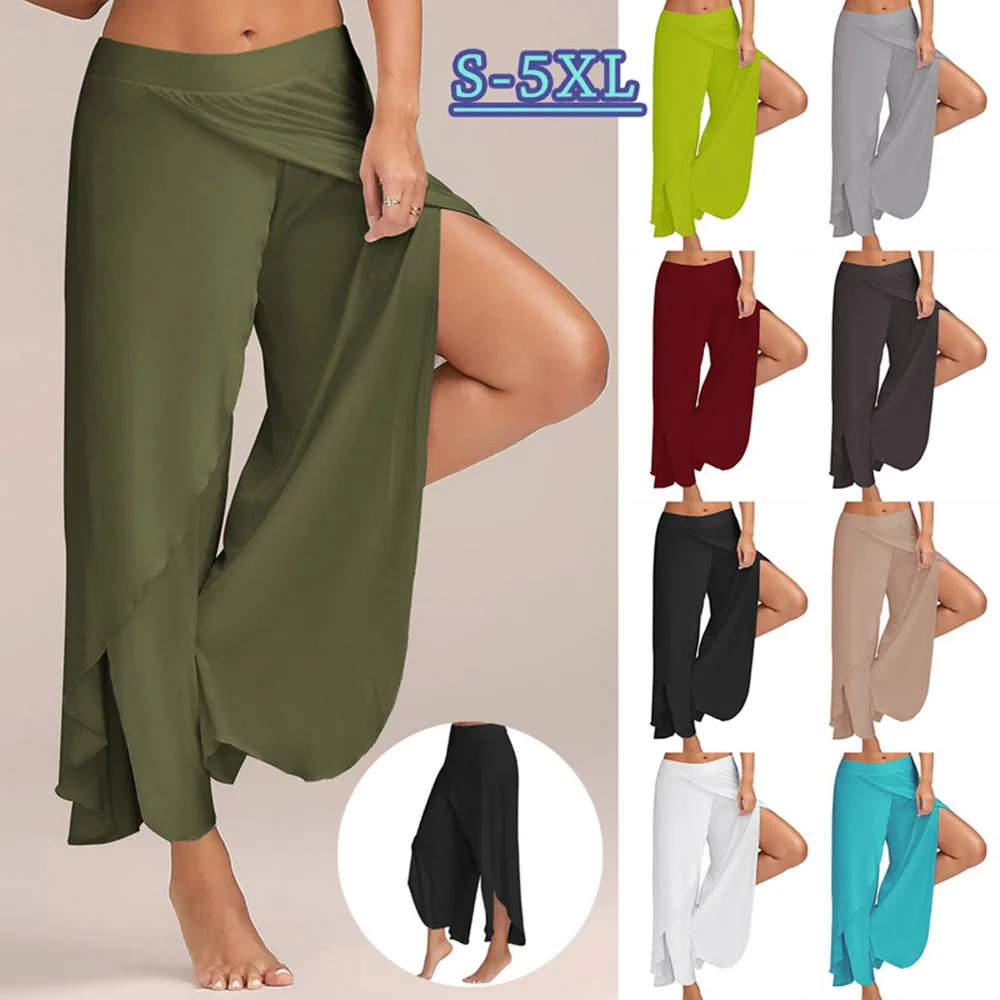 Loose Yoga Pants,Ladies Wide Leg Pants 