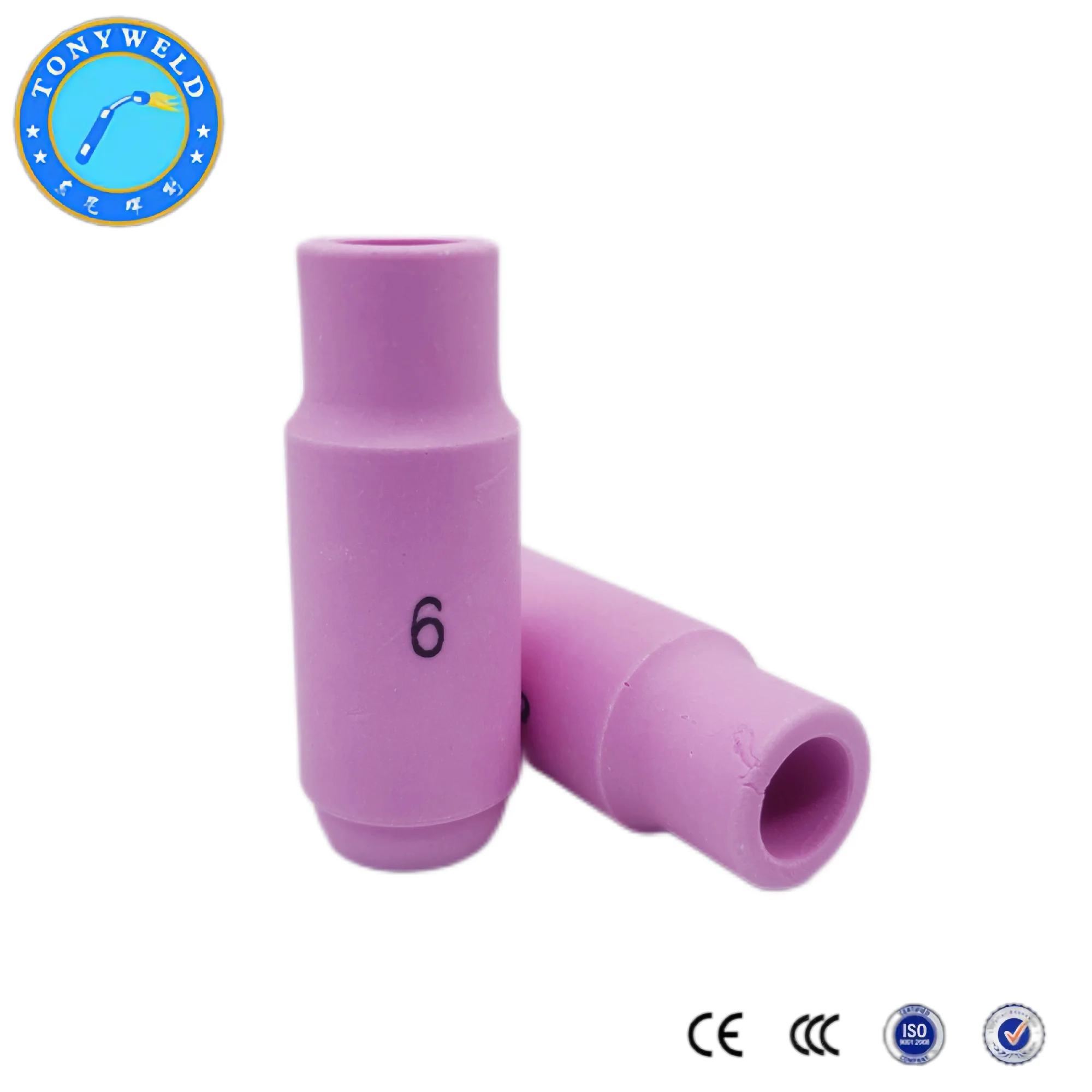 Alumina Ceramic Cup 10N49 WeldingCity® Alumina Ceramic Cups 10N49 #5 – 10-Pack For TIG Torch 17/18/26 9 Series TIG Torch - Foto 2