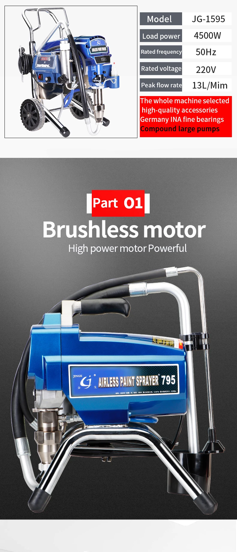 Painters General Tools Airless Paint Sprayer Latex Oil Paint Electric