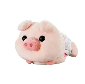 ITTL Cartoon Small Soft Toy Bo Gyrate's Dancing Pig Voice Control Super Soft Plush PP Cotton Filling Washed Technics 5-7 Years