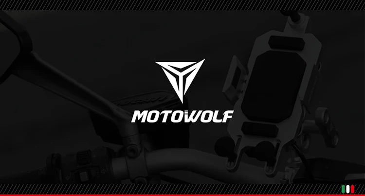 Motowolf Motorcycle aluminum alloy anti-shake and anti-shake wireless fast charging Motorbike mobile phone holder with charger