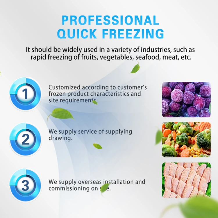 Морозильная камера XXD с жидким азотом, маленькая туннельная морозильная камера iqf