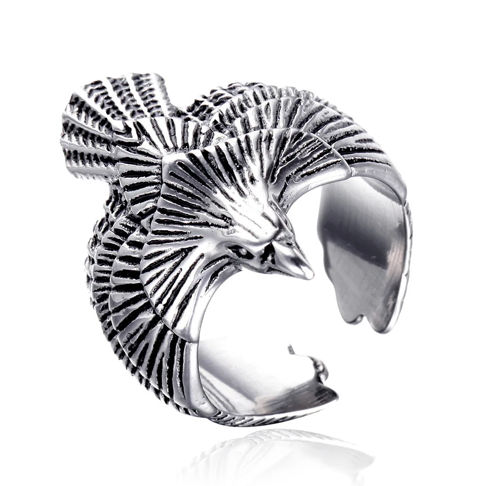 Bague Griffe D'aigle En Argent 925 - Style Gothique Punk Pour Homme
