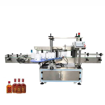 Factory direct professional automatic 2 side sticker flat bottle labeling machine