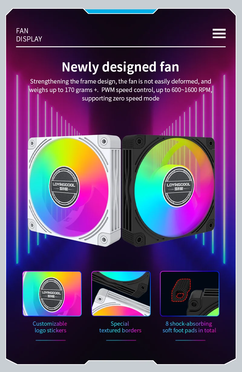 Lovingcool Real Time Temp Display 240mm Water Cooling Liquid Water