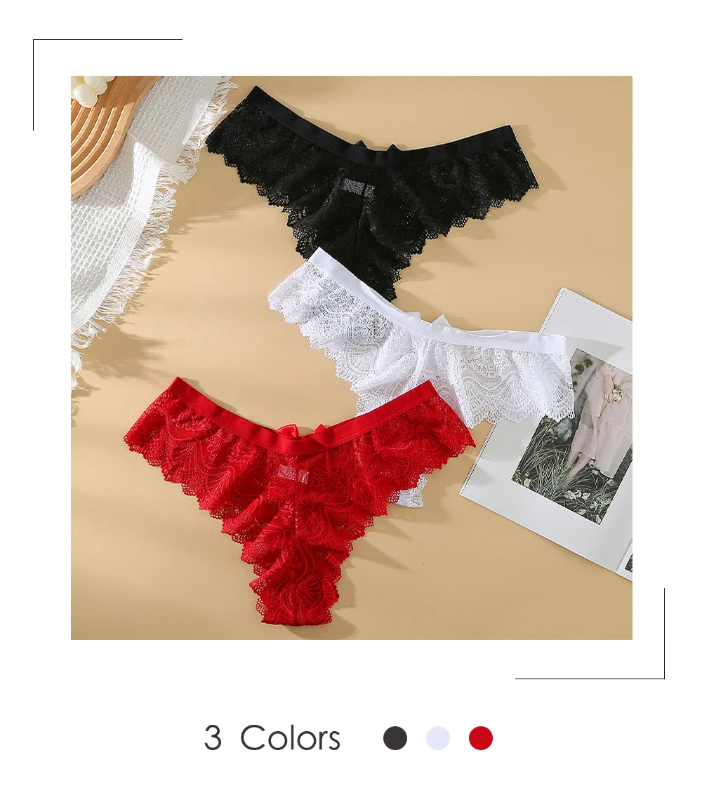 Sexy Tback With Bow Tanga Underwear For Woman Lowrise Women's Panties