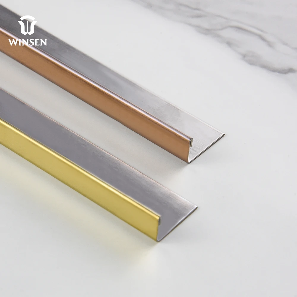 Ceramic Edge Protector Angle Metal Strips Transition Profile Aluminum L Shaped Silver Tile Trim