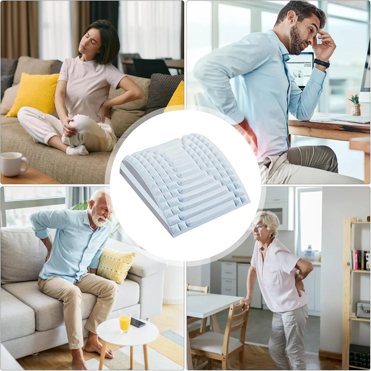 odm neck and back massager lumbar traction back and neck stretcher for back neck pain relief-7