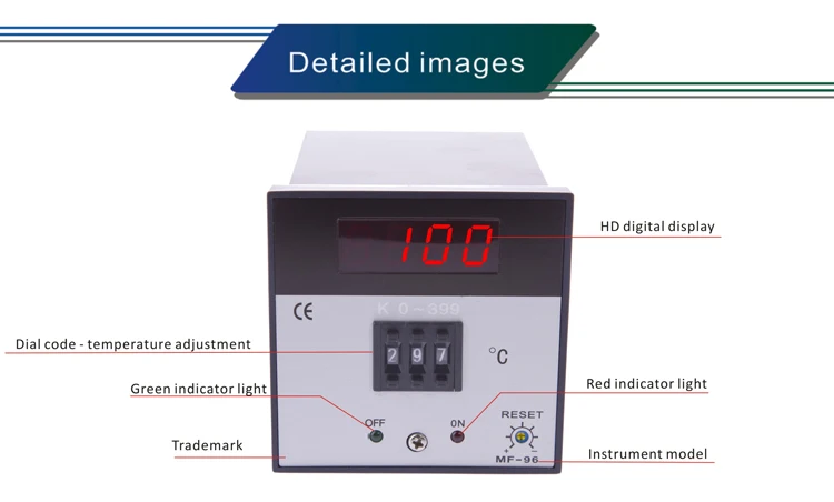 Voltmètre de haute qualité et Ampermeter de C.C de panneau de MF96AA 10A Digital avec la lumière rouge